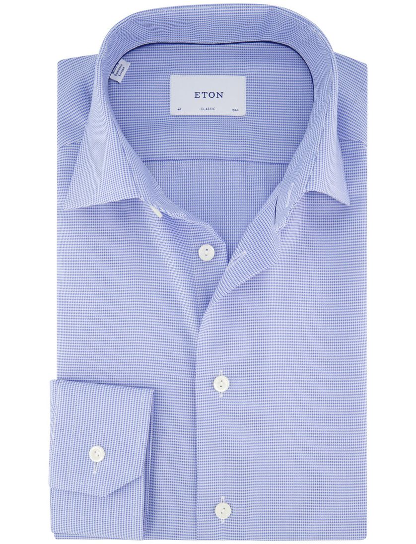Eton zakelijk overhemd blauw Classic Fit
