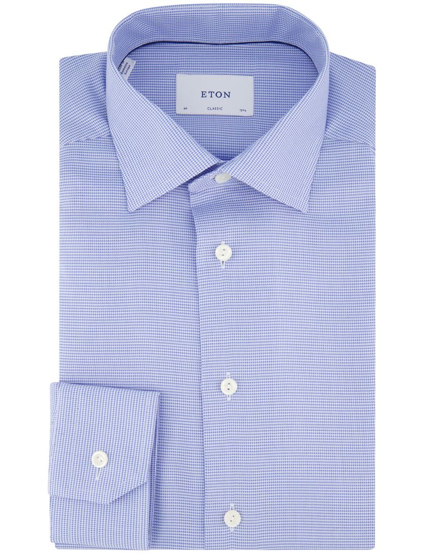 Eton zakelijk overhemd blauw Classic Fit