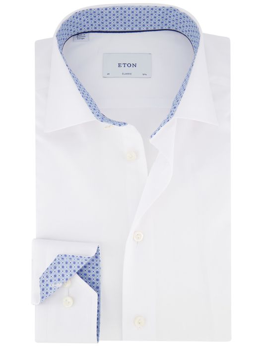 business overhemd wit Eton Classic Fit