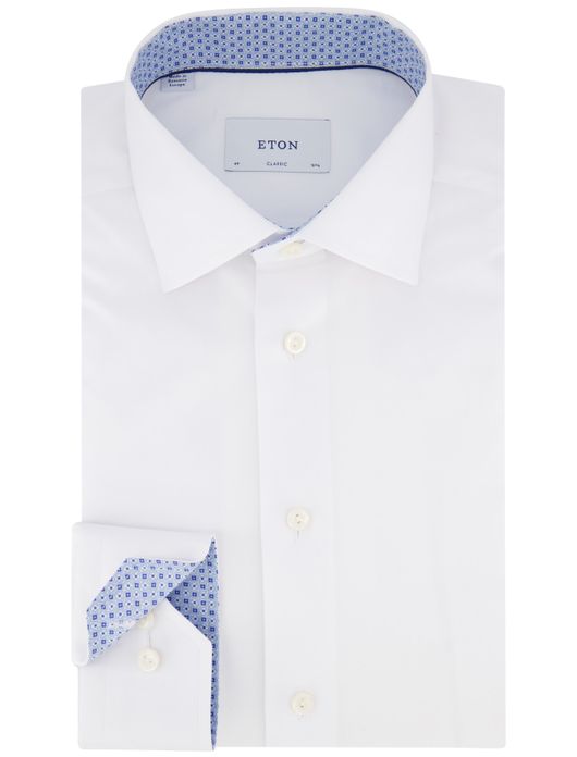business overhemd wit Eton Classic Fit