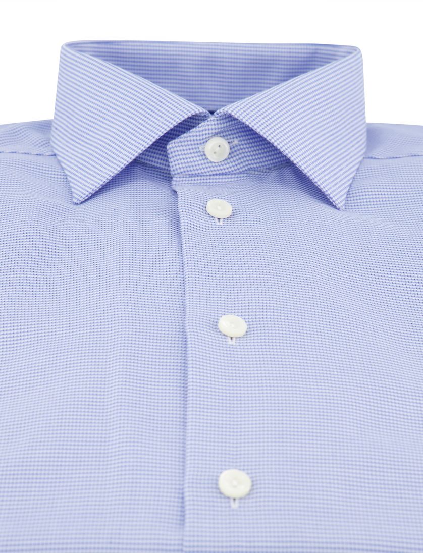 Eton Contemporary kreukvrij overhemd blauw Dobby