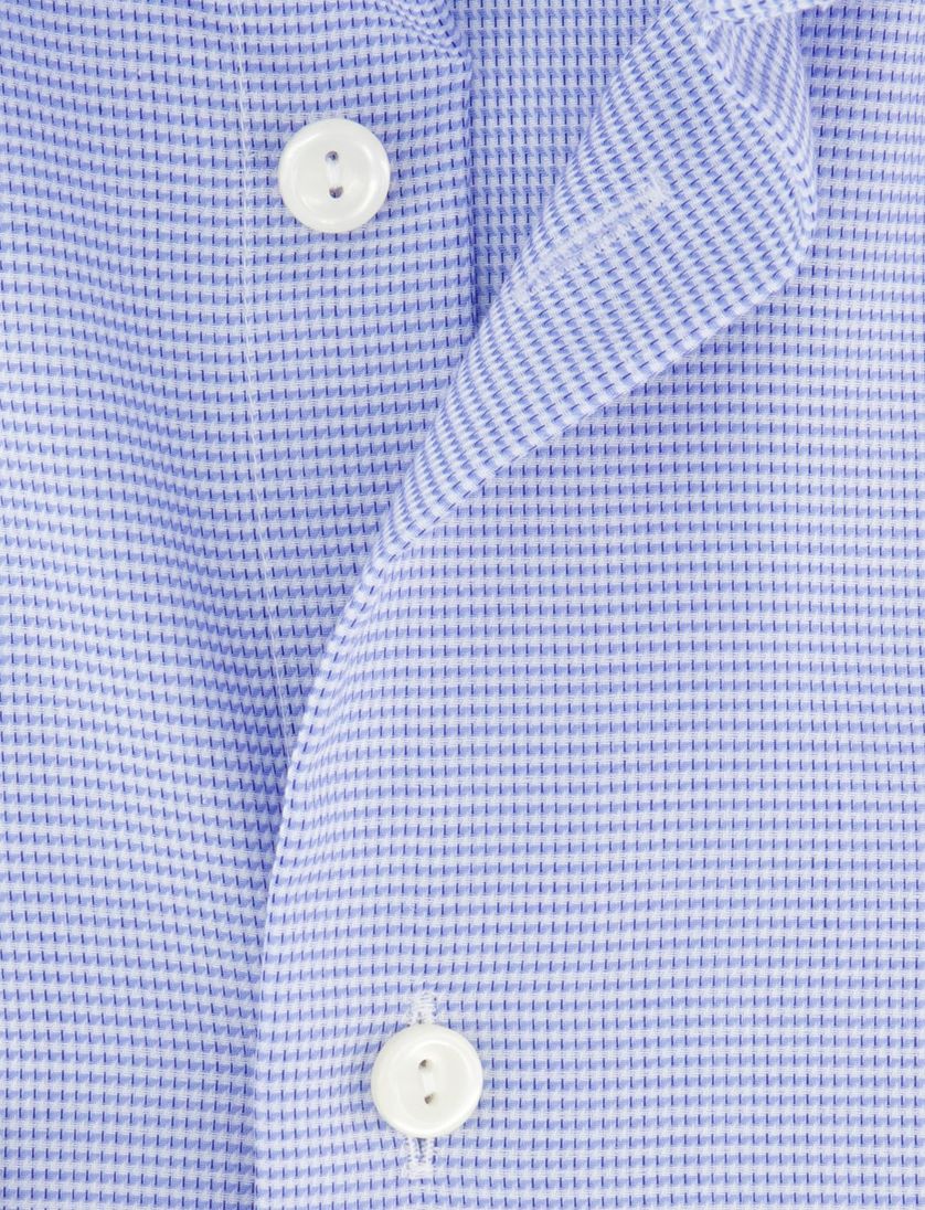 Eton Contemporary kreukvrij overhemd blauw Dobby