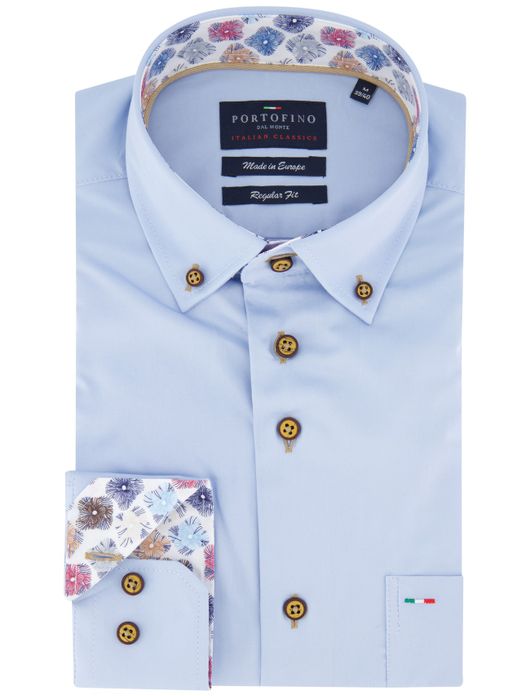 Portofino overhemd lichtblauw regular fit