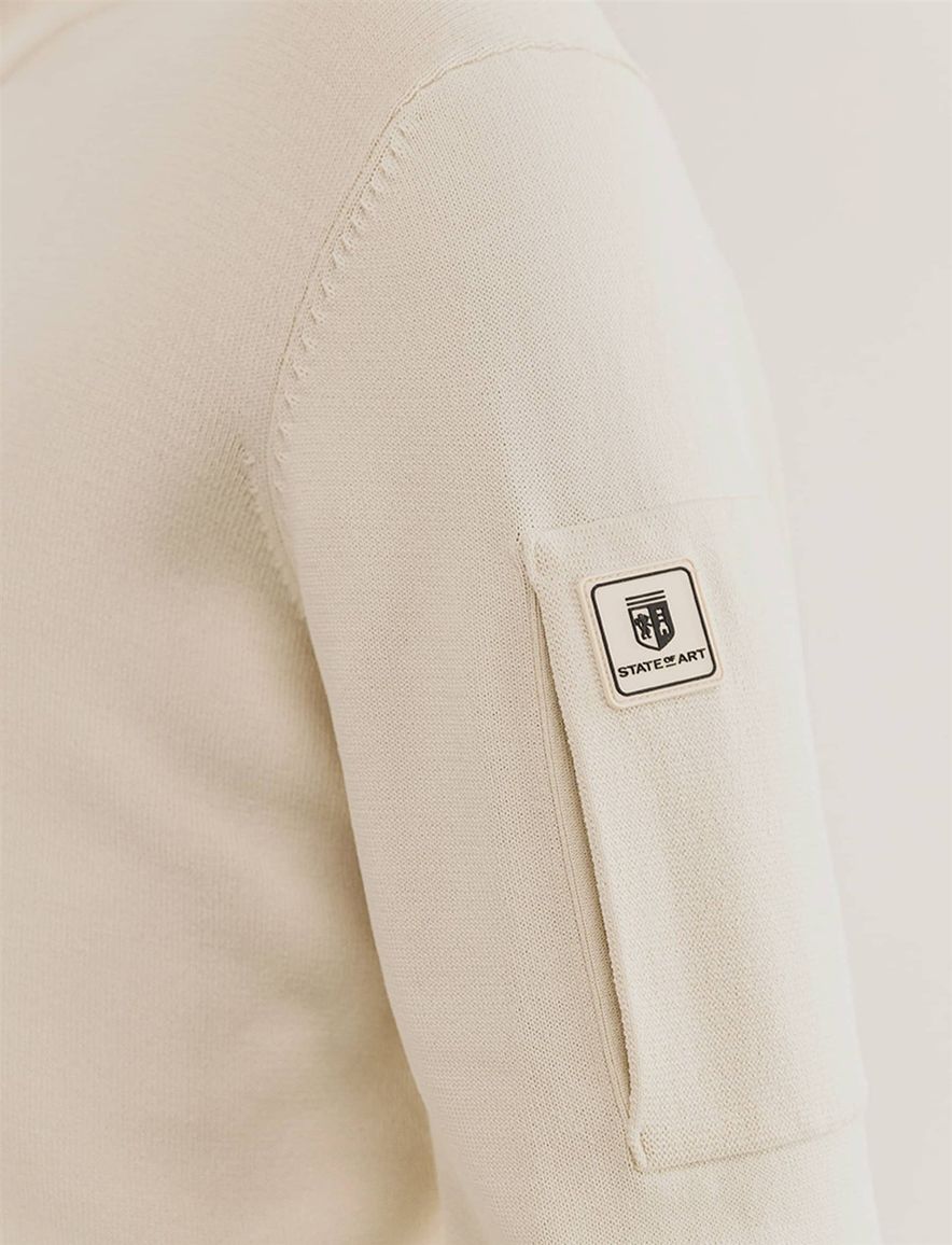 State of Art half zip trui beige