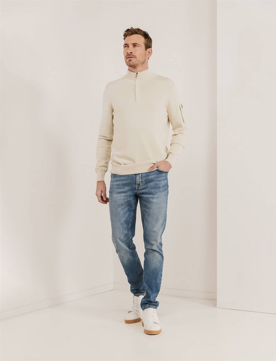 State of Art half zip trui beige