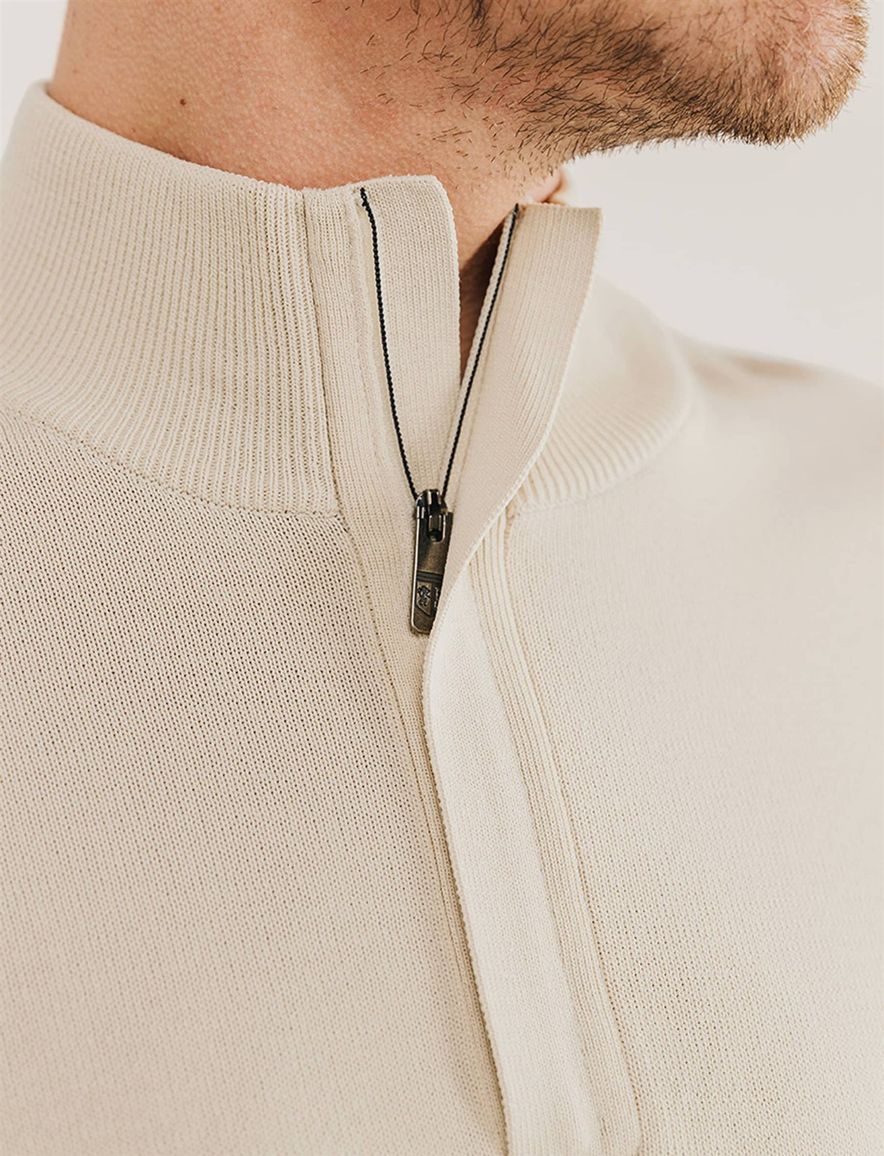 State of Art half zip trui beige