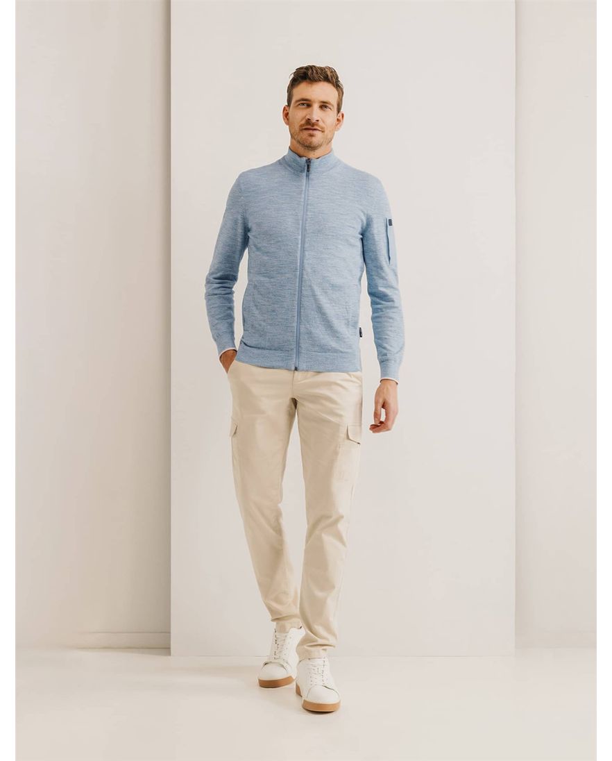 State of Art vest lichtblauw gemêleerd