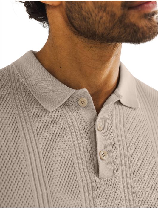 State of Art polo beige structuur