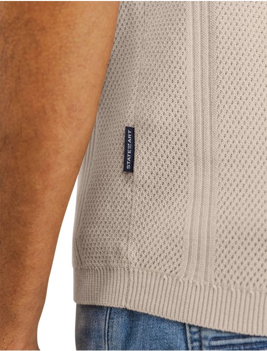 State of Art polo beige structuur