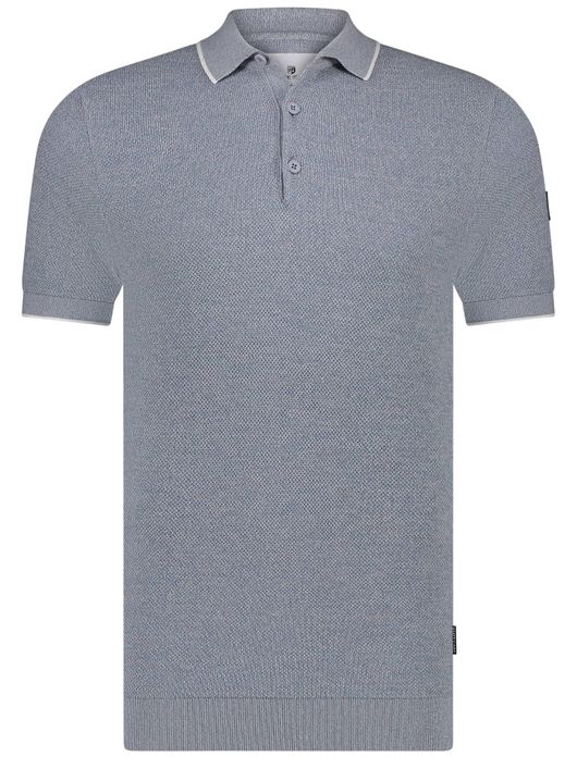 State of Art polo blauw grijs