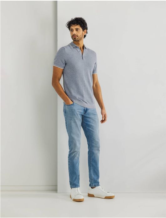 State of Art polo blauw grijs