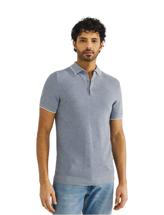 State of Art polo blauw grijs