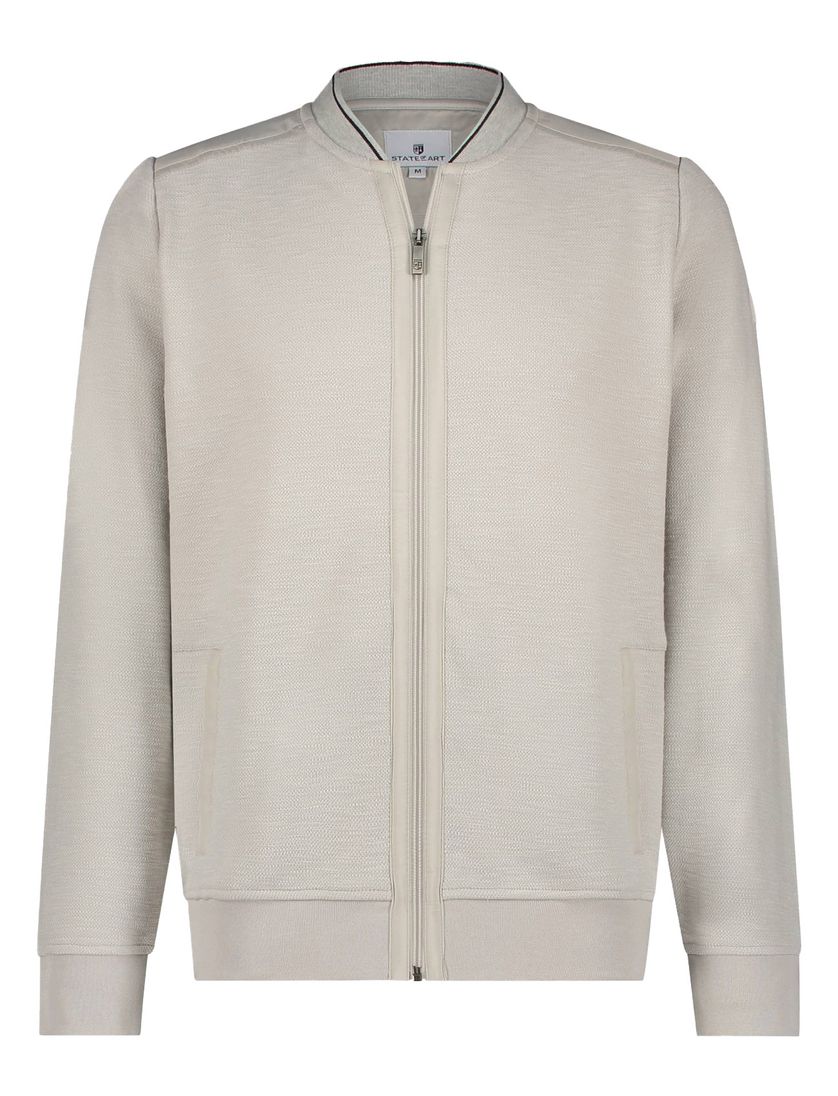 State of Art Vest creme effen met rits