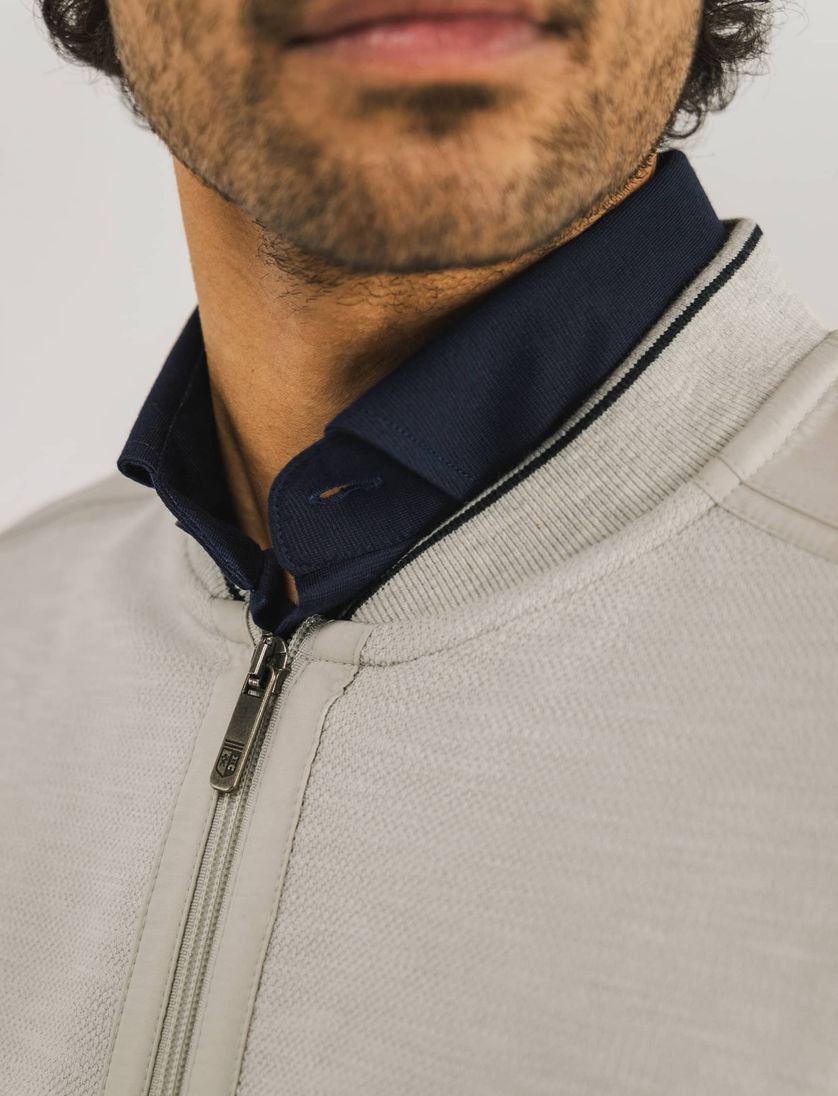 State of Art Vest creme effen met rits