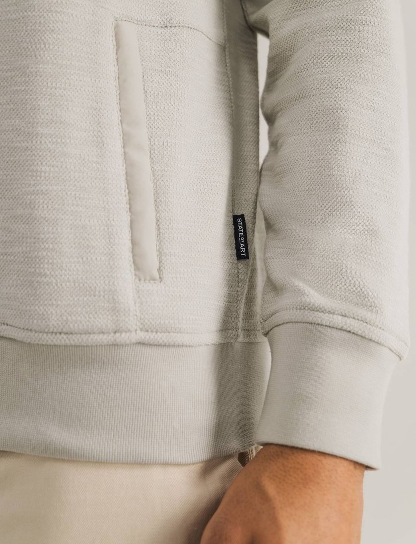 State of Art Vest creme effen met rits