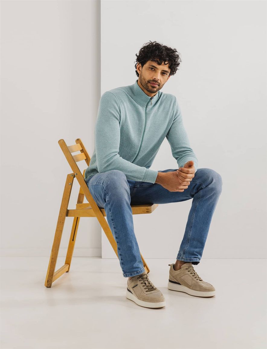 State of Art vest lichtblauw structuur