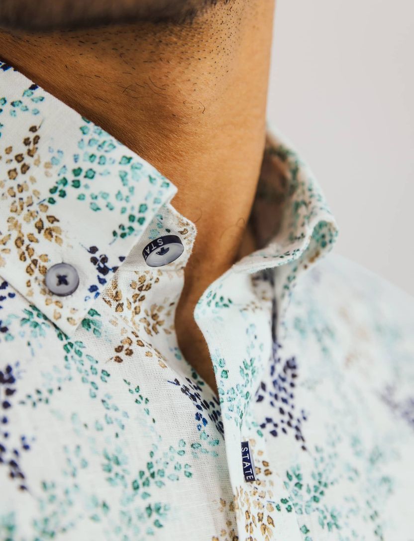 State of Art overhemd groen linnen