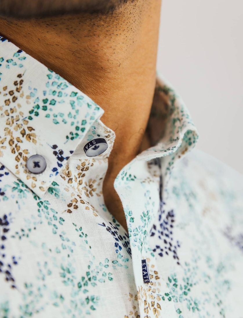 State of Art overhemd groen linnen