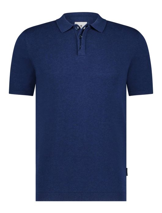 Navy poloshirt State of Art met rit