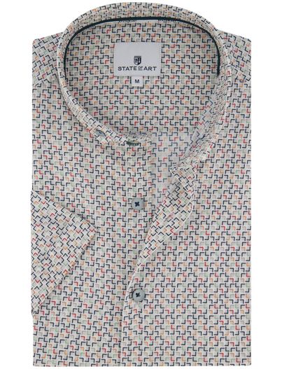 State of Art State of Art Shirt overhemd grijs geprint