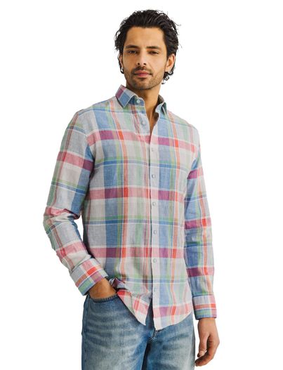 State of Art State of Art overhemd blauw geprint