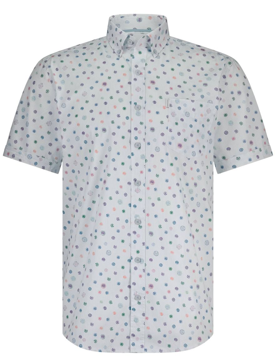 casual overhemd korte mouw wit State of Art