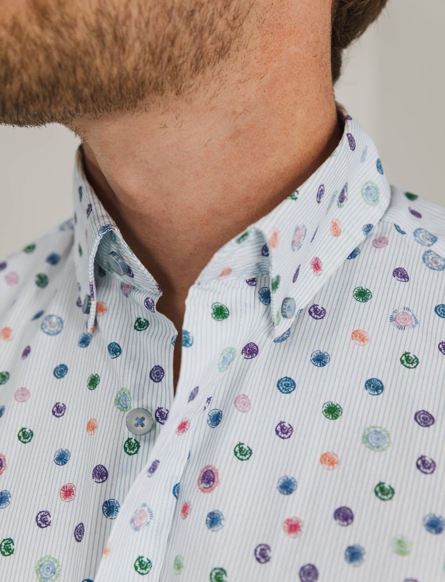 casual overhemd korte mouw wit State of Art