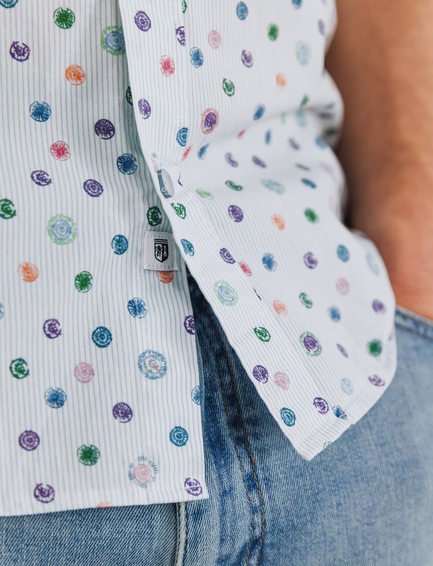 casual overhemd korte mouw wit State of Art