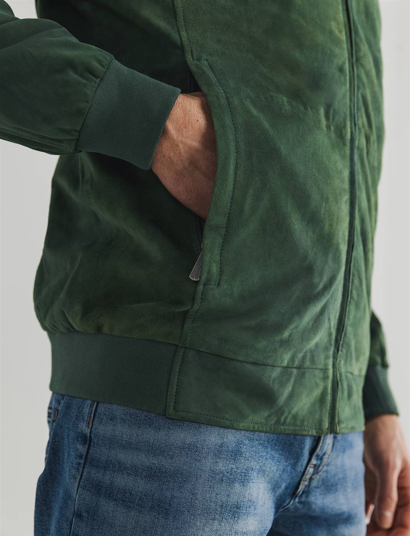 Leren tussenjas State of Art donkergroen