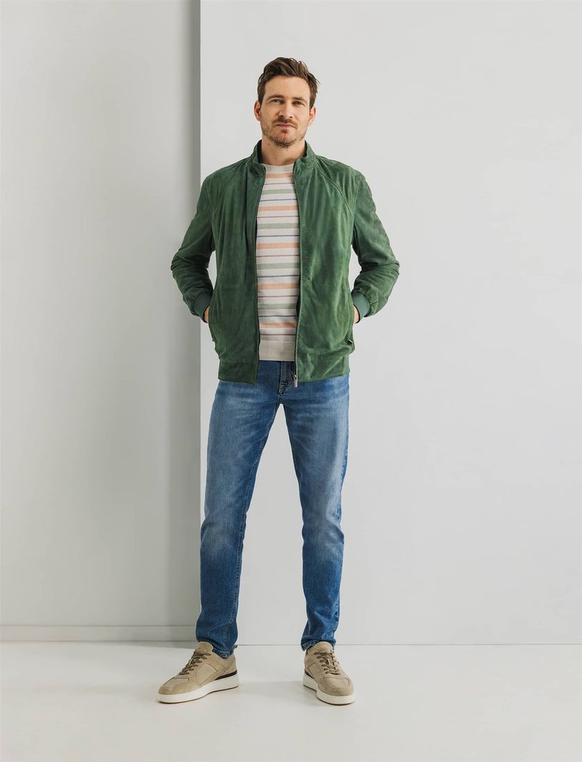 Leren tussenjas State of Art donkergroen