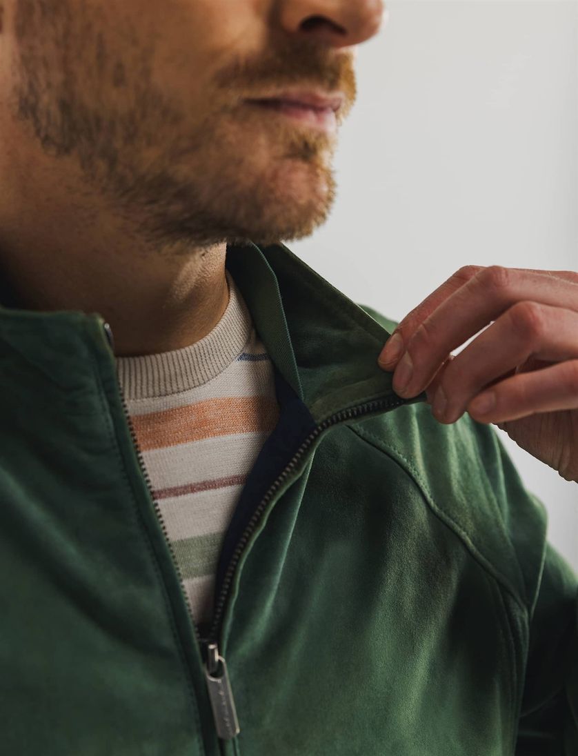 Leren tussenjas State of Art donkergroen