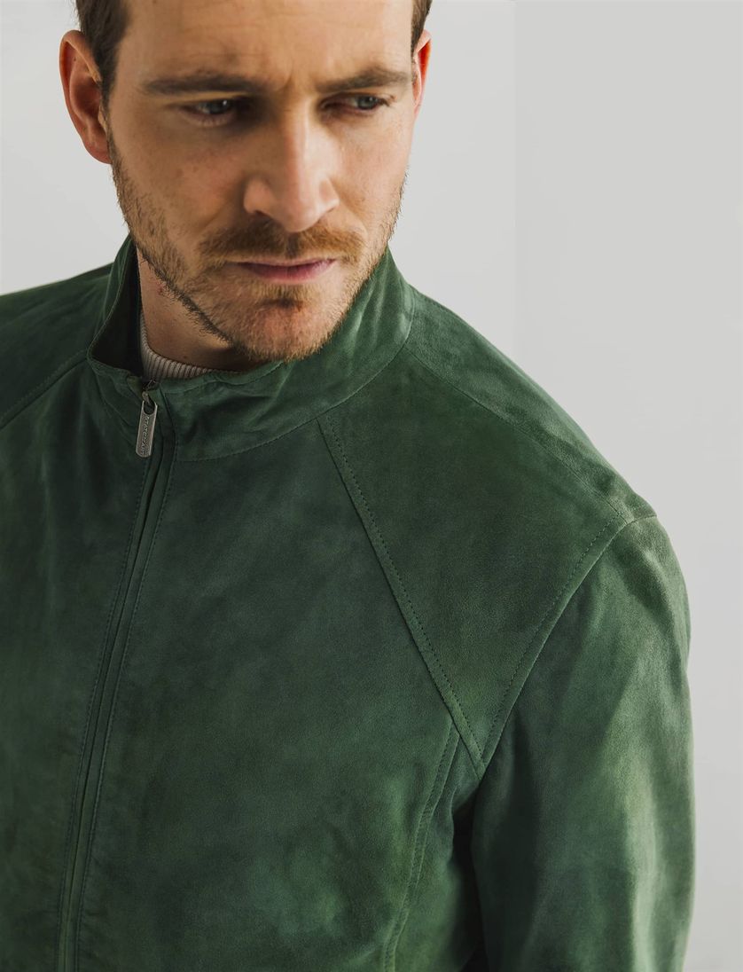 Leren tussenjas State of Art donkergroen