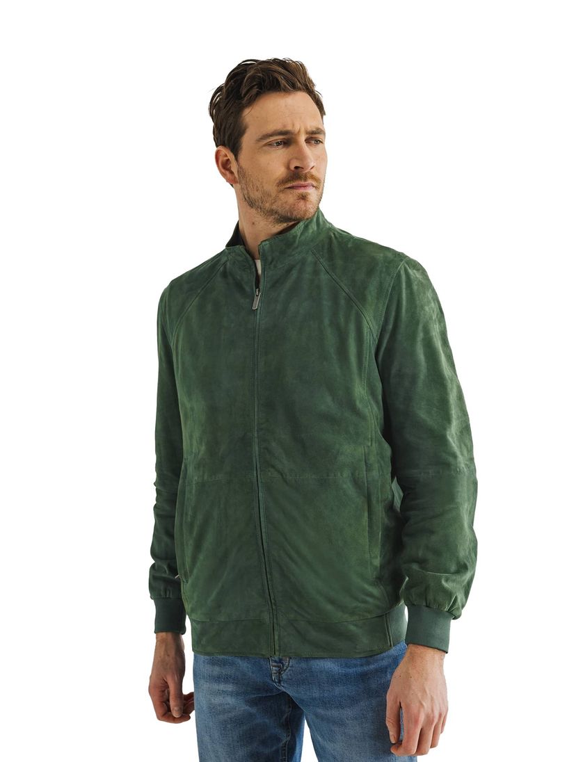 Leren tussenjas State of Art donkergroen