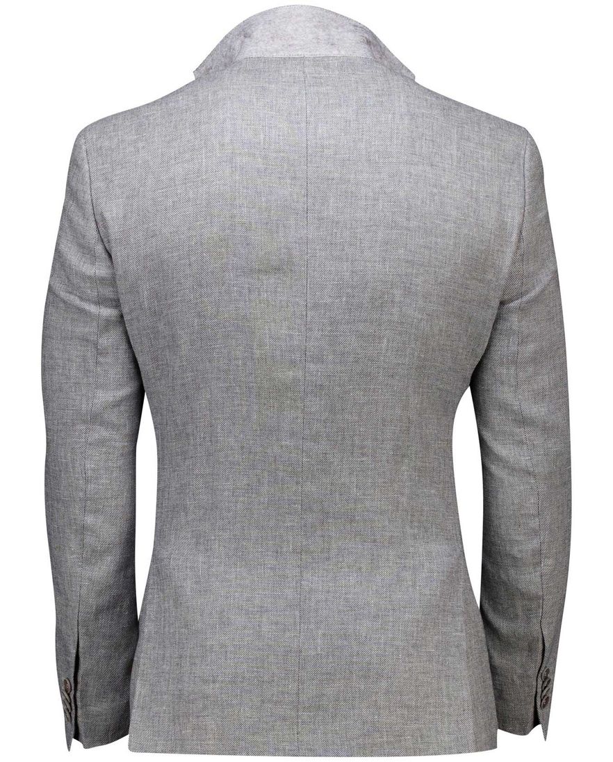 Carl Gross colbert grijs gemeleerd normale fit linnen