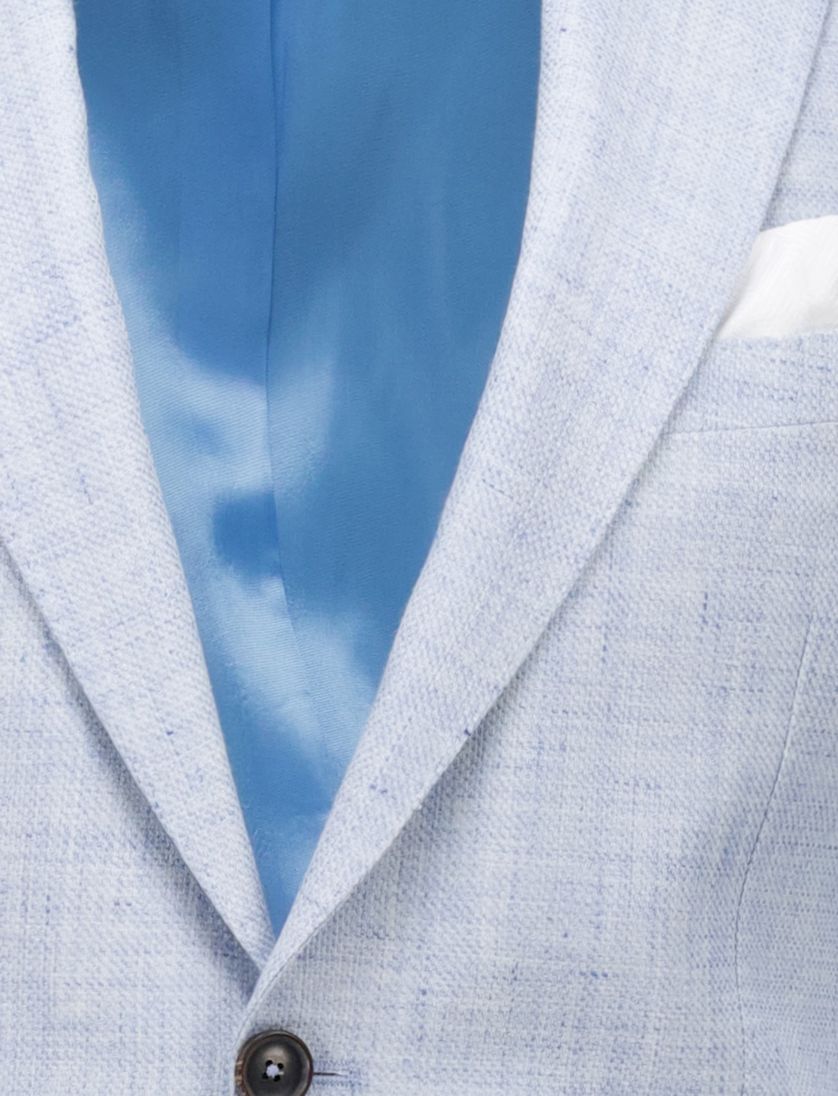 Carl Gross colbert gemeleerd lichtblauw normale fit