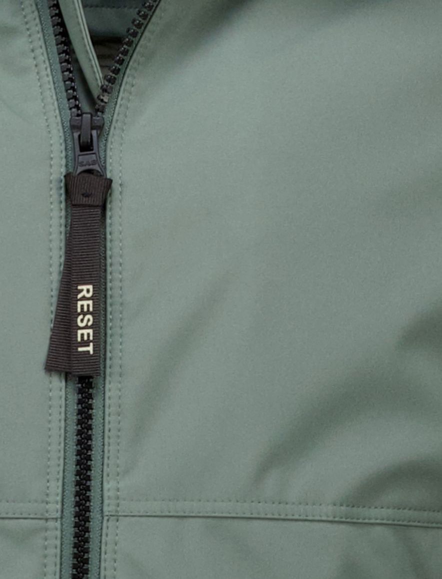 Reset zomerjas Cadiz groen effen normale fit