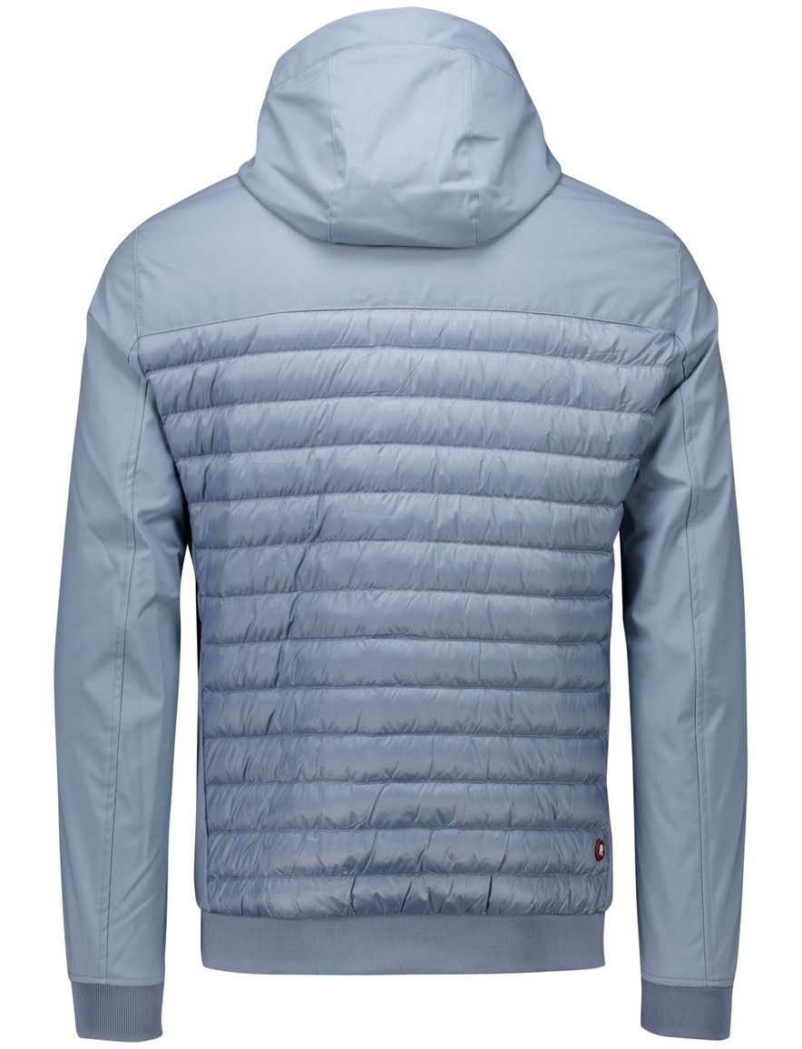 Reset zomerjas blauw normale fit afneembare capuchon