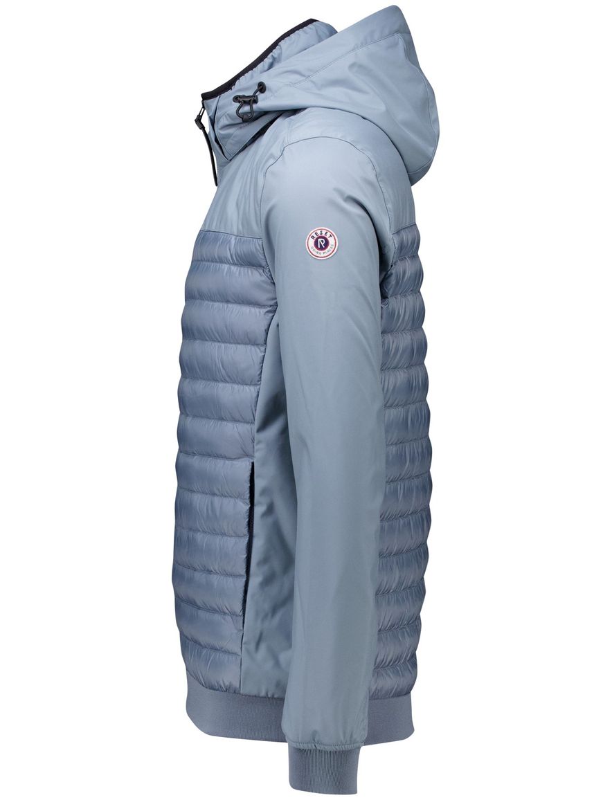 Reset zomerjas blauw normale fit afneembare capuchon