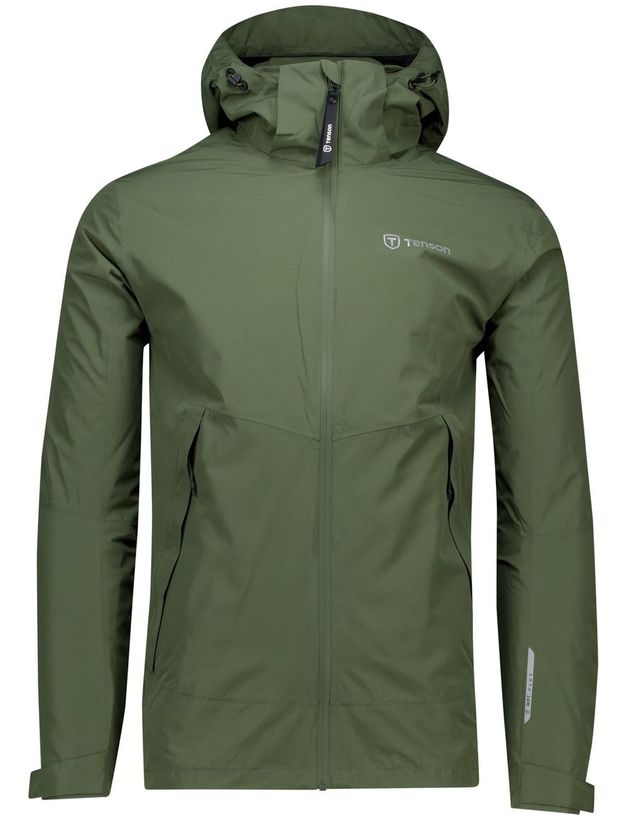 Regenjas Tenson olijfgroen effen capuchon