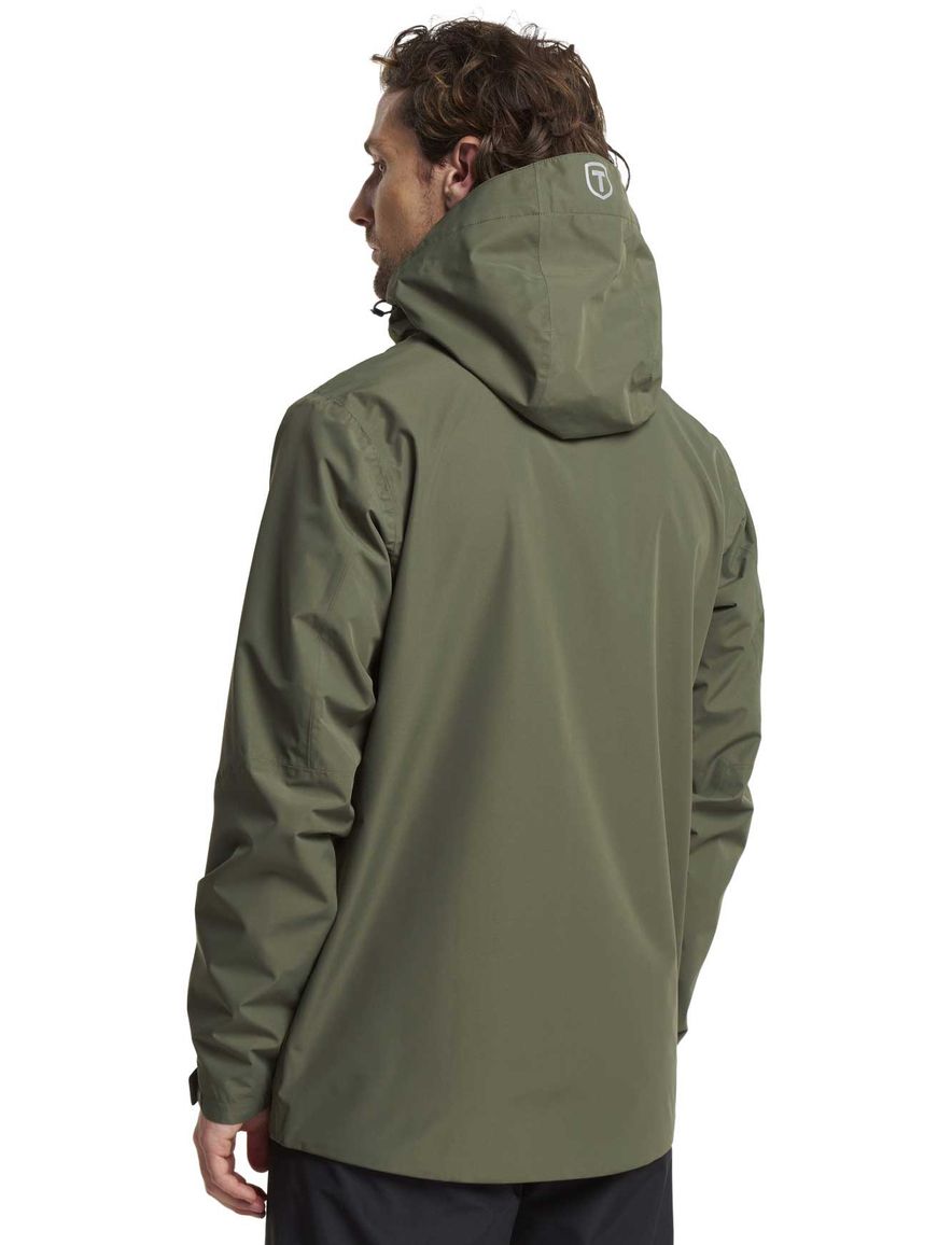 Regenjas Tenson olijfgroen effen capuchon
