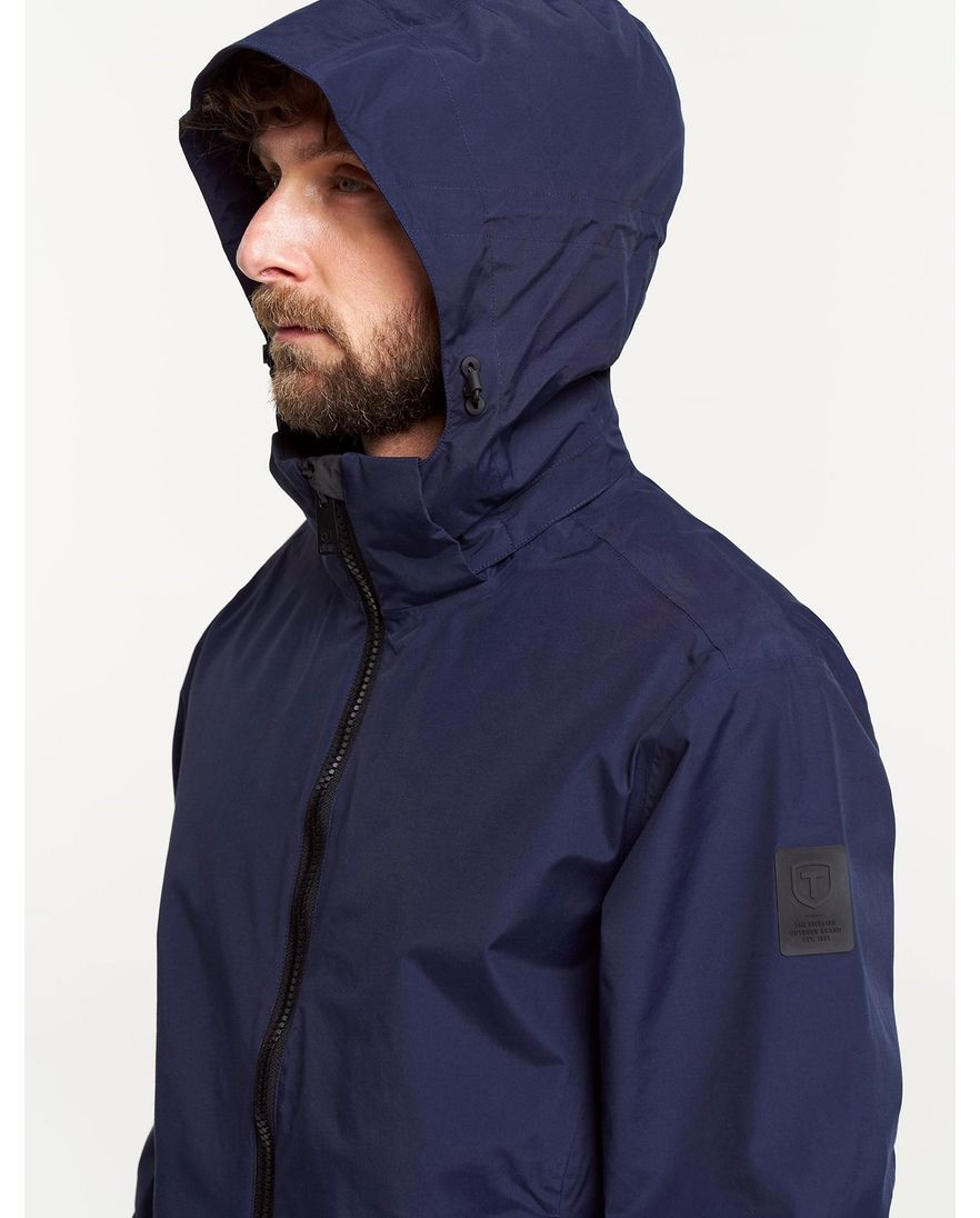 Tenson tussenjas Andrew navy afneembare capuchon