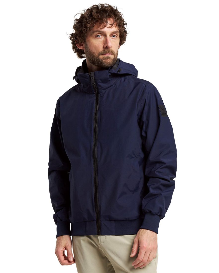 Tenson tussenjas Andrew navy afneembare capuchon