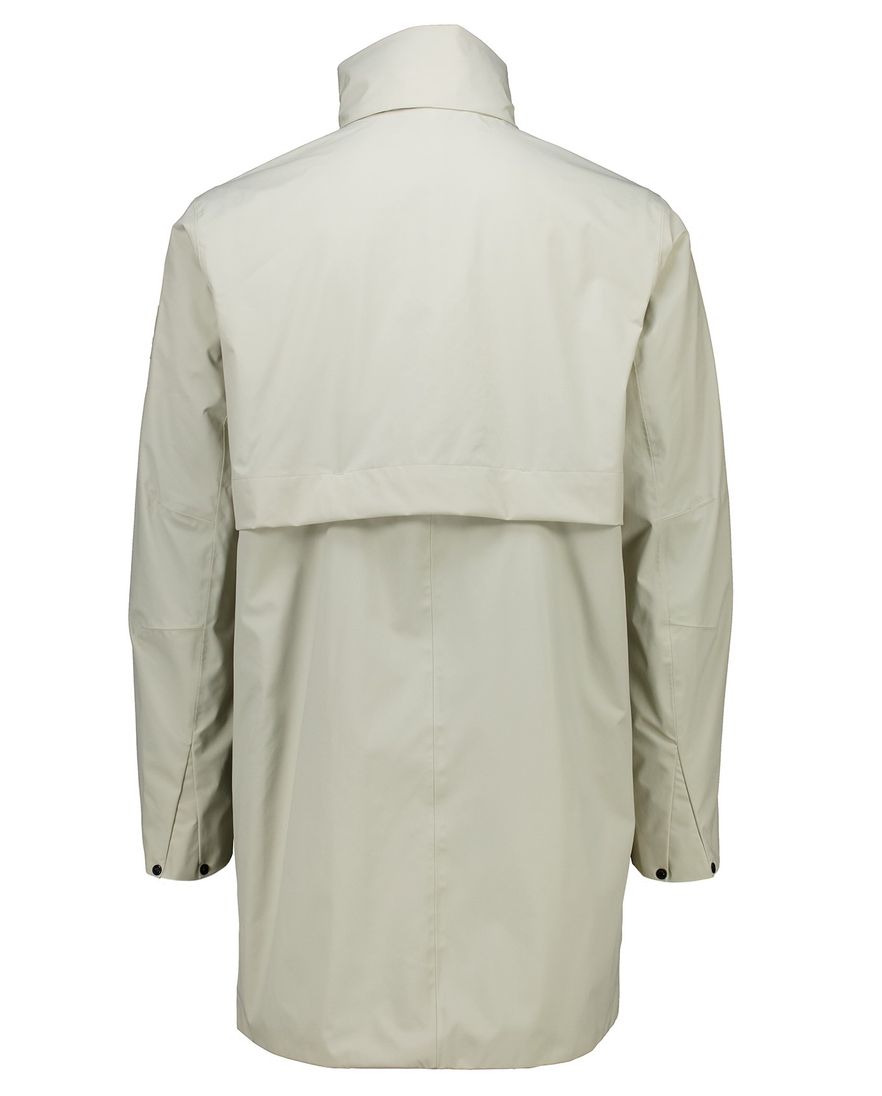 Tenson tussenjas lang Cloudburst beige uitneembare capuchon