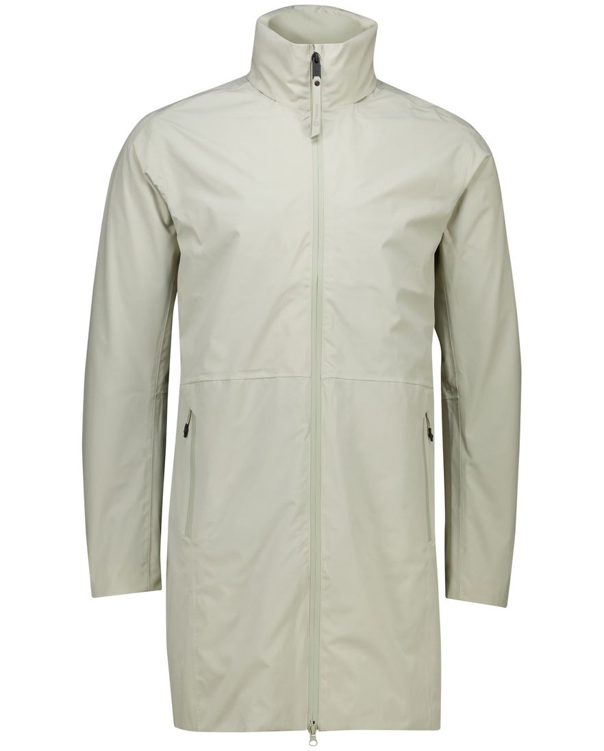 Tenson tussenjas lang Cloudburst beige uitneembare capuchon