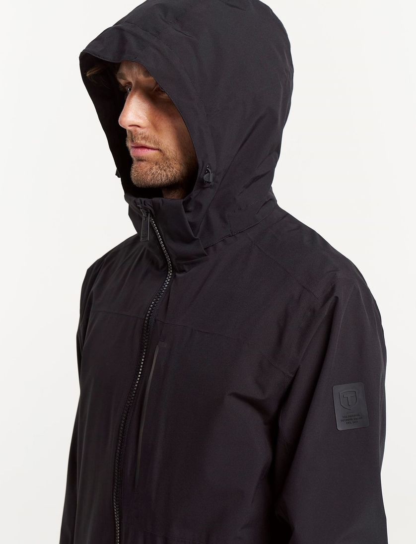 Tenson tussenjas Damien zwart waterdicht