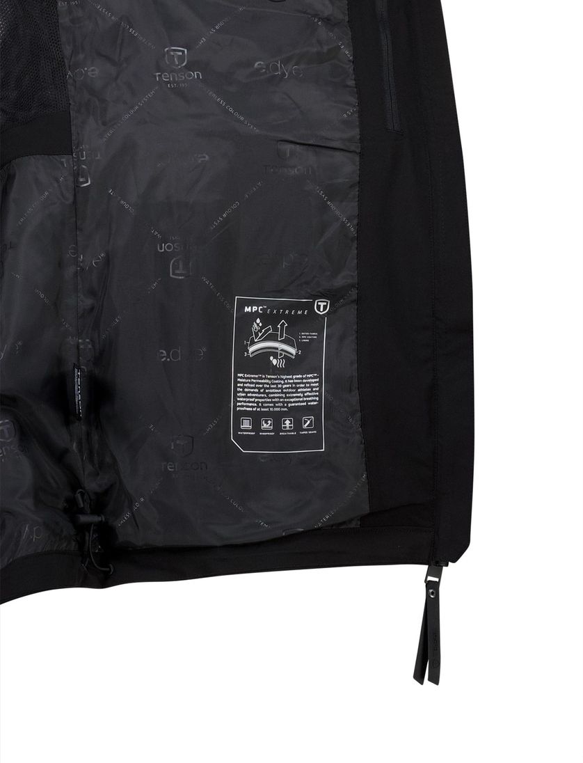 Tenson tussenjas Damien zwart waterdicht