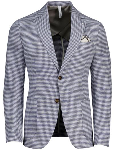 Born With Appetite Born with Appetite Mylo blauw geprint effen slim fit