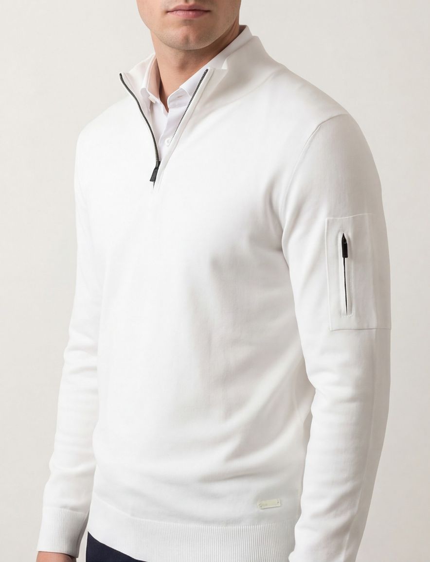 Born with Appetite race trui half zip wit