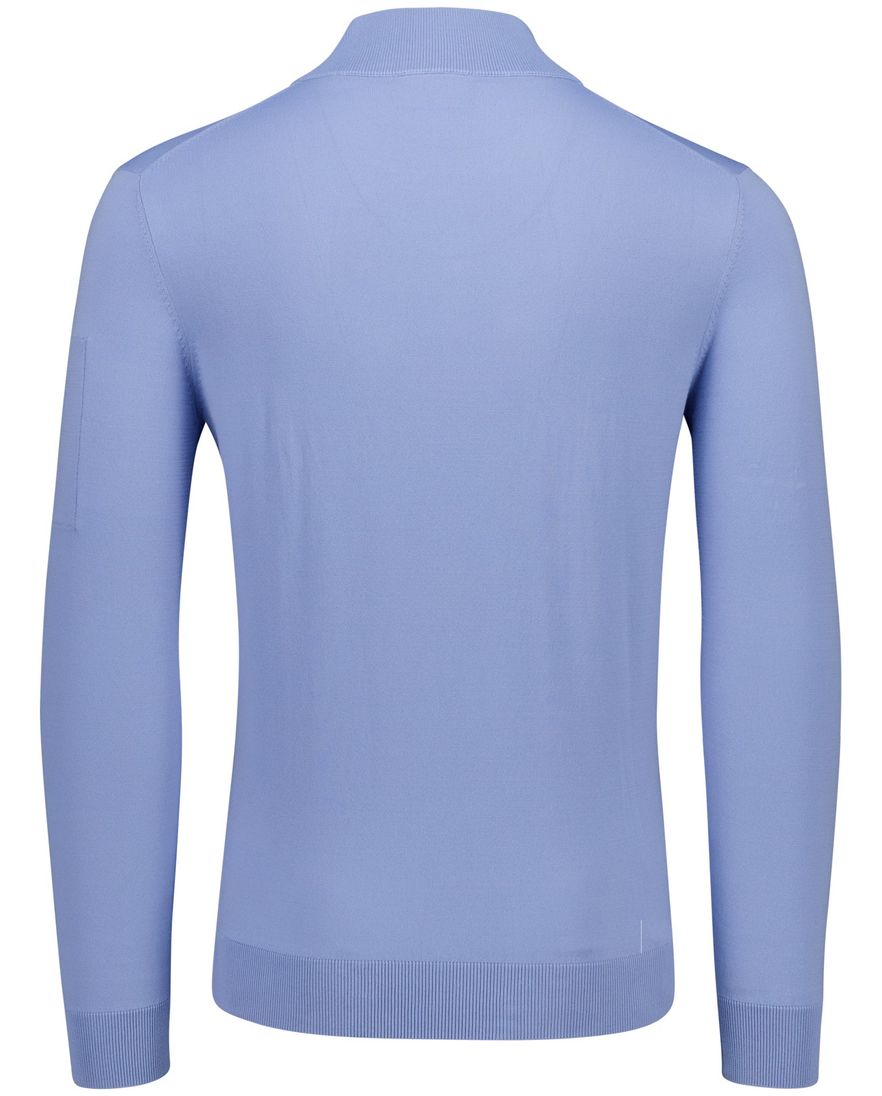 Born with Appetite race half zip trui lichtblauw