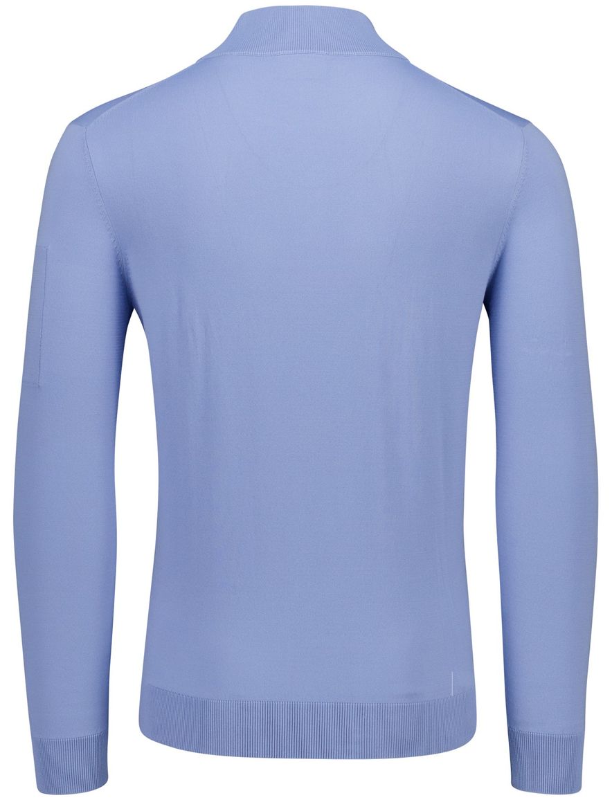 Born with Appetite race half zip trui lichtblauw